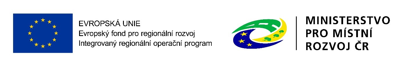 Evropská unie, Evropský fond pro regionální rozvoj, Integrovaný regionální operační program. Ministrestvo pro místní rozvoj ČR.